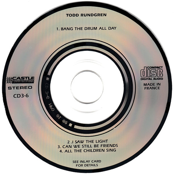 Todd Rundgren : Bang The Drum All Day (CD, Mini, Single, Ltd, S/Edition)