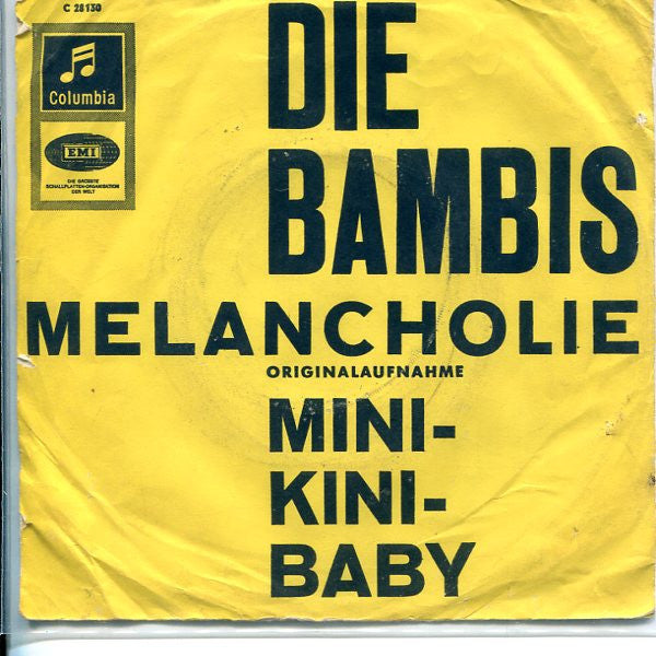 Die Bambis : Melancholie / Mini-Kini Baby (7", Single)