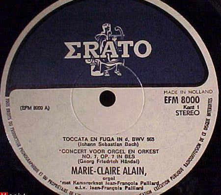 Johann Sebastian Bach, Georg Friedrich Händel, Joseph Haydn, Wolfgang Amadeus Mozart - Marie-Claire Alain, Orchestre De Chambre Jean-François Paillard : Marie-Claire Alain Speelt Met Begeleiding Van Het Kamerorkest Jean-François Paillard (LP)