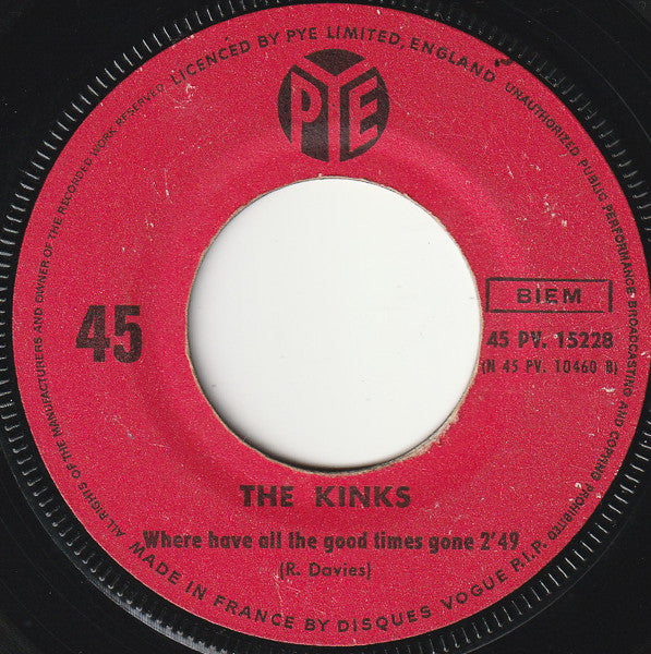The Kinks : Till The End Of The Day (7", Single)