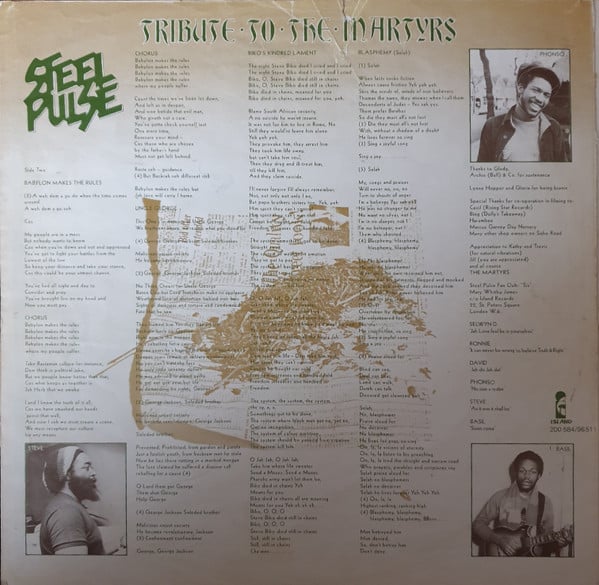 Steel Pulse : Tribute To The Martyrs (LP, Album)