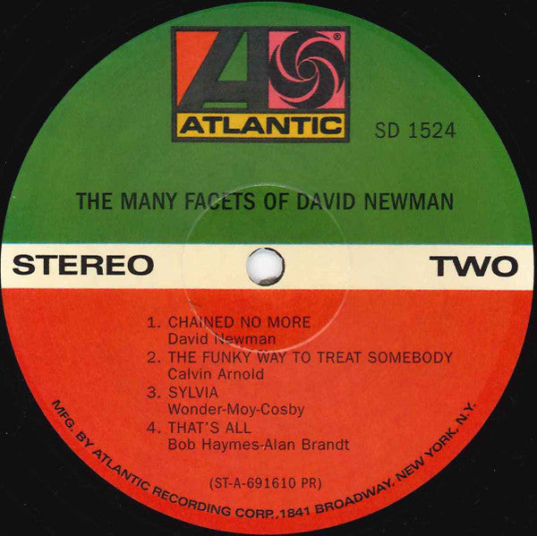 David Newman* : The Many Facets Of David Newman (LP, RE)
