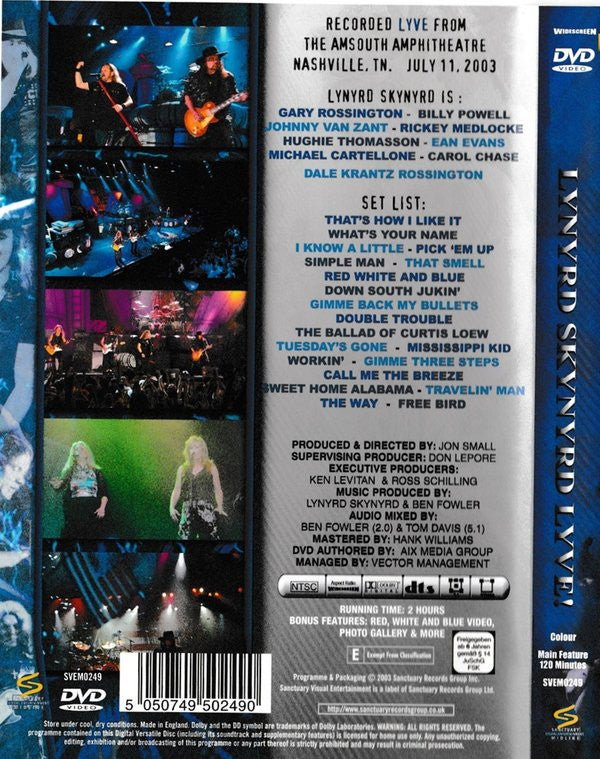 Lynyrd Skynyrd : Lyve-The Vicious Cycle Tour (DVD-V, NTSC)