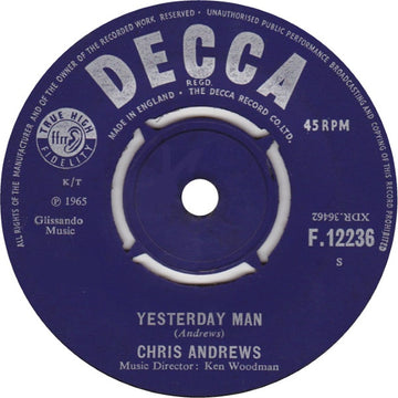 Chris Andrews (3) : Yesterday Man (7", Single)