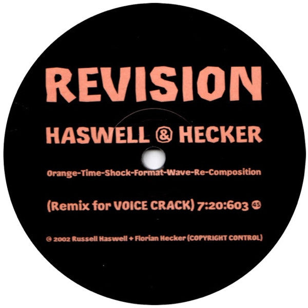 Voice Crack : Revision (12", S/Sided, Ltd)