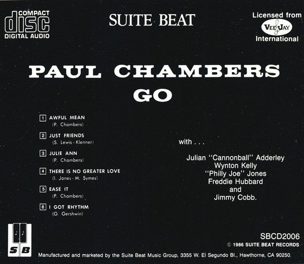 Paul Chambers (3) : Go (CD, Album, RE)