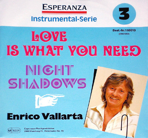 Enrico Vallarta : Love Is What You Need (7")