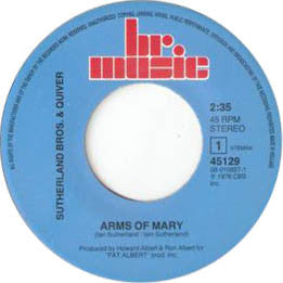 Sutherland Brothers & Quiver : Arms Of Mary (7", Single, RE)