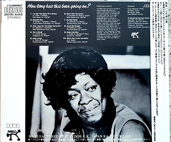 Sarah Vaughan : How Long Has This Been Going On? (CD, Album, RE, RM)