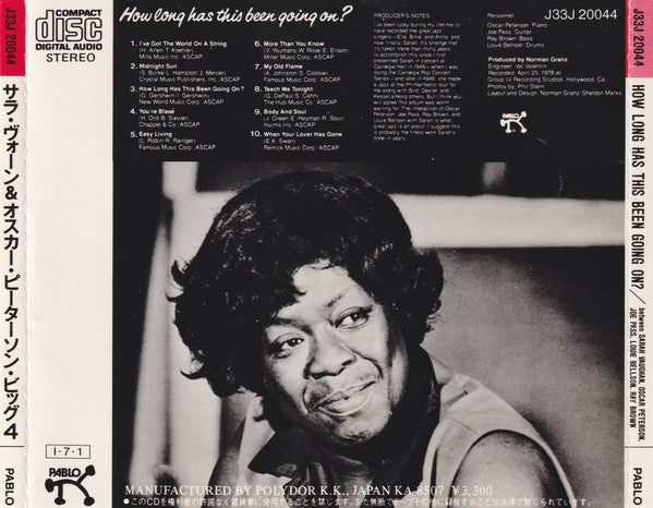 Sarah Vaughan : How Long Has This Been Going On? (CD, Album, RE, RM)