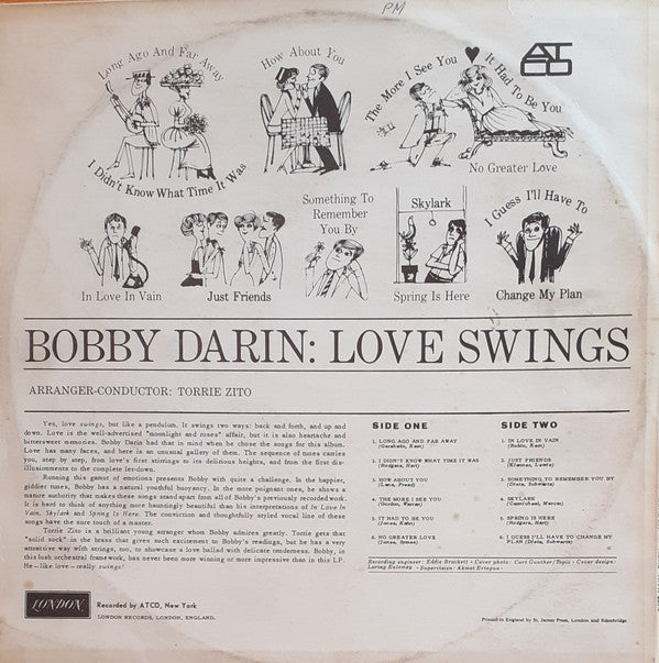 Bobby Darin : Love Swings (LP, Album, Mono)