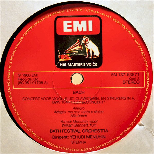 Yehudi Menuhin - Johann Sebastian Bach : Vioolconcerten • Dubbelconcert • Tripelconcert • Concert Voor Viool, Hobo En Strijkers • Clavecimbelconcert (2xLP, Comp, Gat)