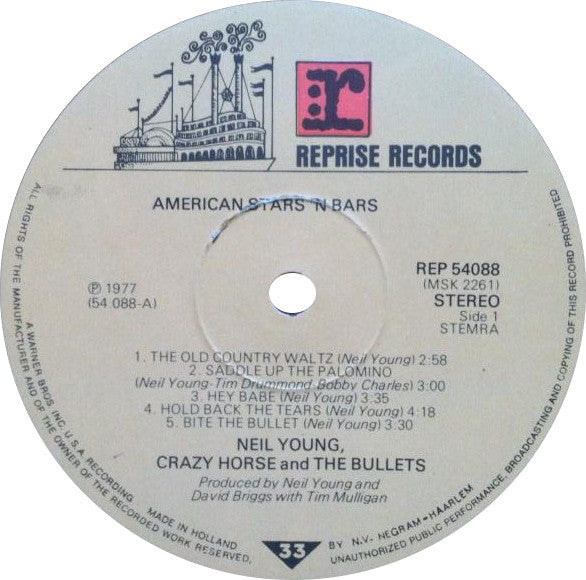 Neil Young : American Stars 'N Bars (LP, Album)