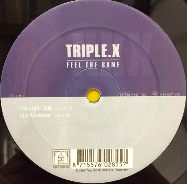 Triple.X* : Feel The Same (12")