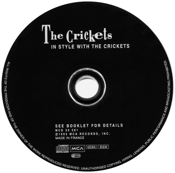 The Crickets (2) : In Style With The Crickets (CD, Album, RE)