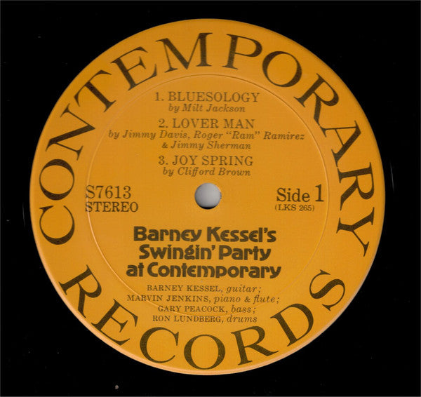 Barney Kessel : Barney Kessel's Swingin' Party At Contemporary (LP, Album, Mon)