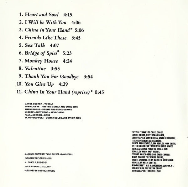 T'Pau : Bridge Of Spies (CD, Album)