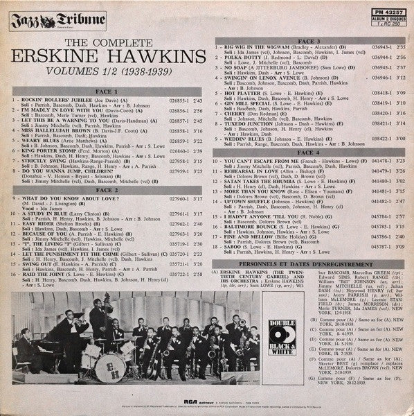 Erskine Hawkins : The Complete Erskine Hawkins Volumes 1/2 (1938/1939) (2xLP, Comp, Ora)