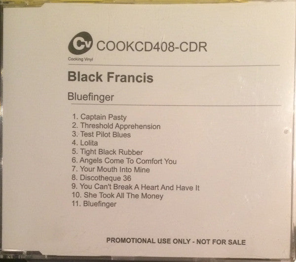 Black Francis : Bluefinger (CDr, Album, Promo)