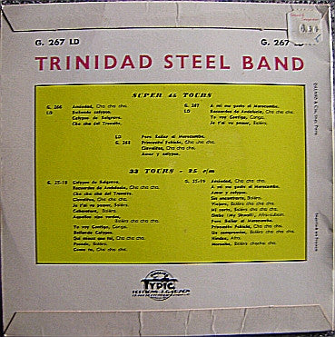 Trinidad Steel Band : A Mi Me Gusta El Merecumbe (7", EP, Single, Mono)