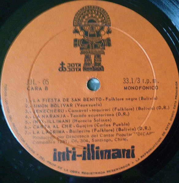 Inti Illimani : Inti Illimani (LP, Album, Mono, Ora)