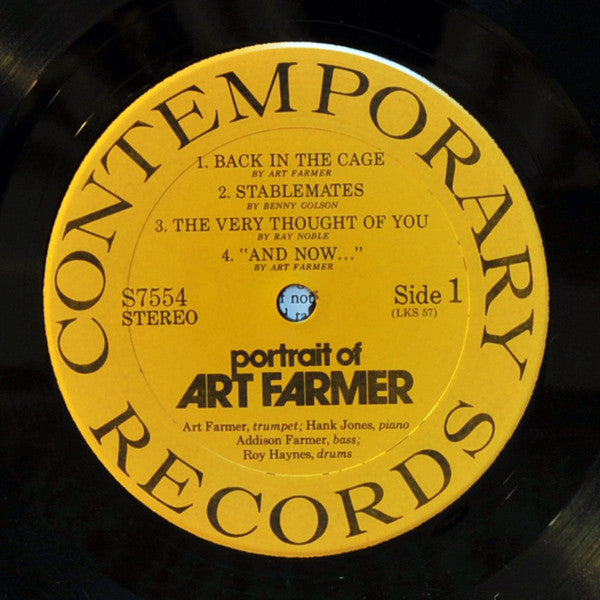 Art Farmer : Portrait Of Art Farmer (LP, Album, RE, Ste)