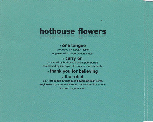 Hothouse Flowers : One Tongue (CD, Single, Ltd, CD1)