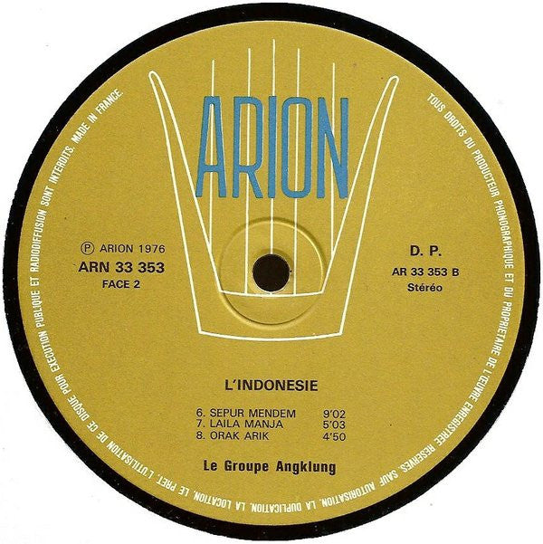 Le Groupe Angklung* : L'Indonésie (LP, Album)