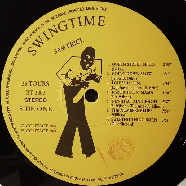 Sammy Price : Singing With Sammy - Vol 1 (1938-1944) (LP, Comp)