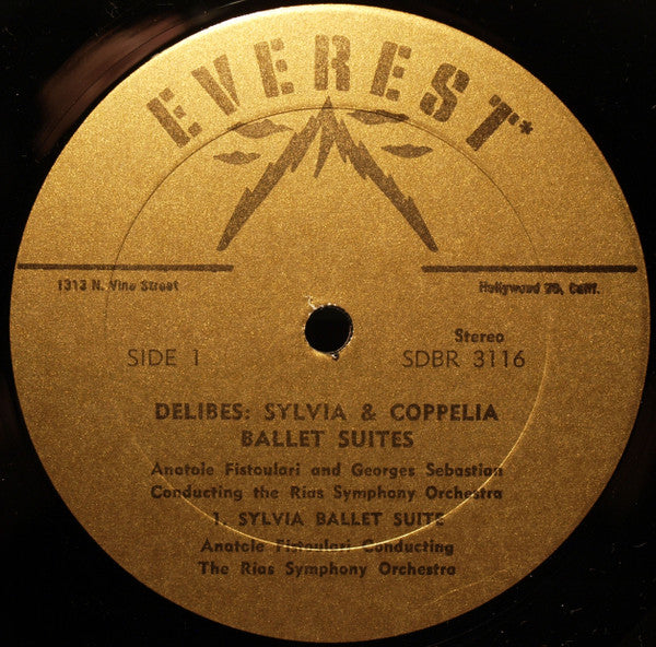 Delibes* – Anatole Fistoulari & Georges Sebastian Conducting The Rias-Symphony Orchestra* : Sylvia & Coppelia Ballet Suites (LP, All)