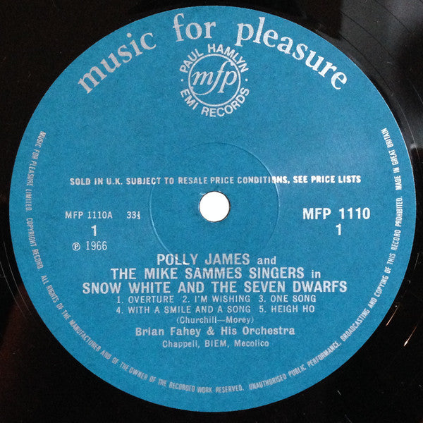 Polly James, Tony Peters And Mike Sammes Singers With Brian Fahey And His Orchestra : Snow White and the Seven Dwarfs (LP)