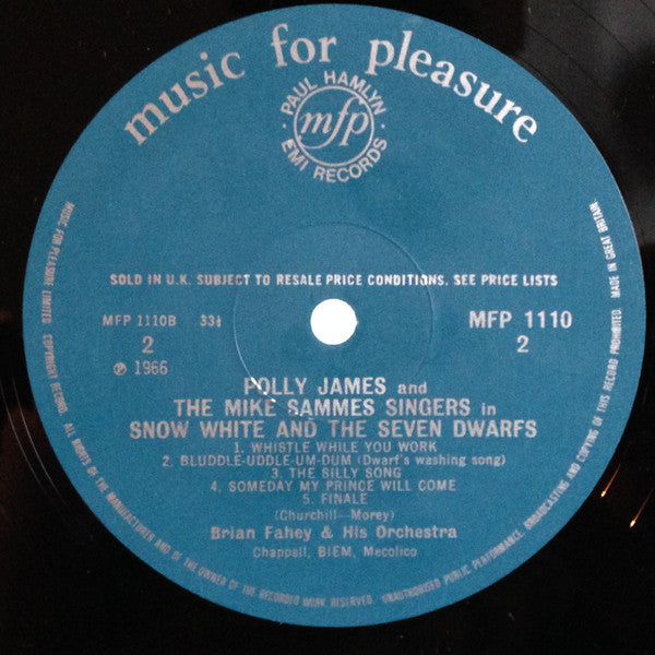 Polly James, Tony Peters And Mike Sammes Singers With Brian Fahey And His Orchestra : Snow White and the Seven Dwarfs (LP)
