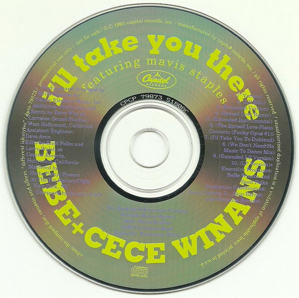 BeBe & CeCe Winans Featuring Mavis Staples : I'll Take You There (CD, Maxi, Promo)