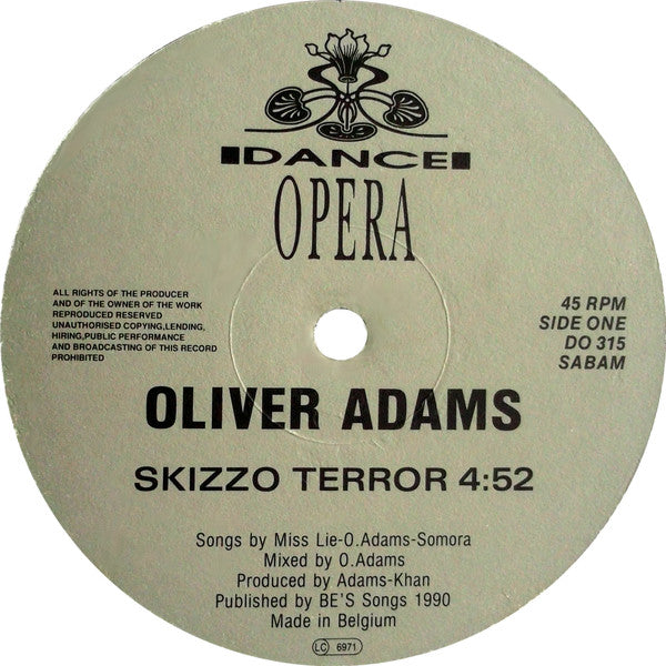Oliver Adams : Skizzo Terror (12")