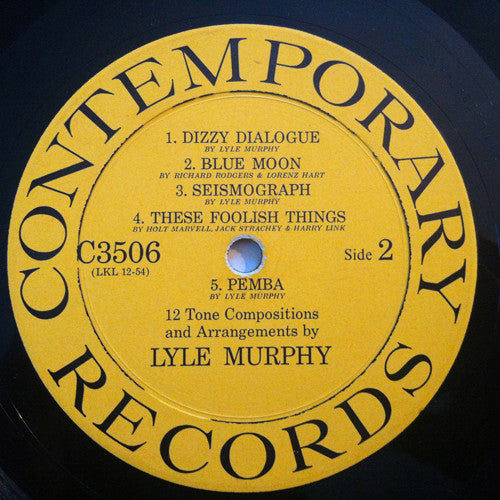 Lyle Murphy : 12-Tone Compositions & Arrangements (LP, Album, Mono)