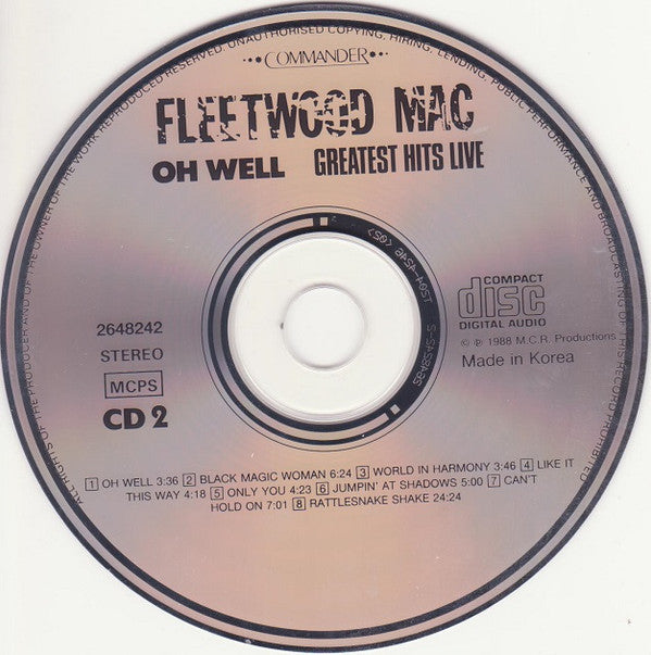 Fleetwood Mac : Oh Well (Greatest Hits Live) (2xCD, Comp)