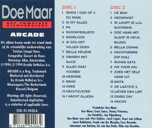 Doe Maar : Het Complete Hitoverzicht (2xCD, Comp)