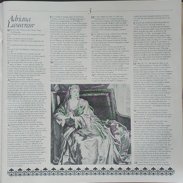 Francesco Cilea - Renata Scotto, Elena Obraztsova, Placido Domingo, Sherrill Milnes, James Levine (2) : Adriana Lecouvreur (3xLP, Quad + Box)
