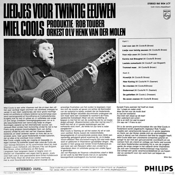 Miel Cools : Liedjes Voor Twintig Eeuwen (LP, Album)