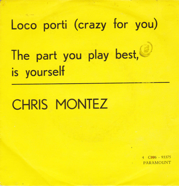 Chris Montez : Loco Por Ti (Crazy For You) (7")