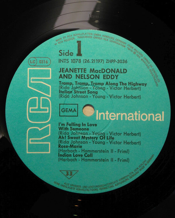 Jeanette MacDonald & Nelson Eddy : Jeanette MacDonald & Nelson Eddy (LP, Album, RE)