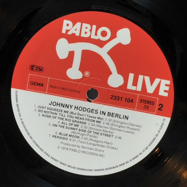 Johnny Hodges : At The Sportpalast, Berlin (2xLP, Album, Gat)
