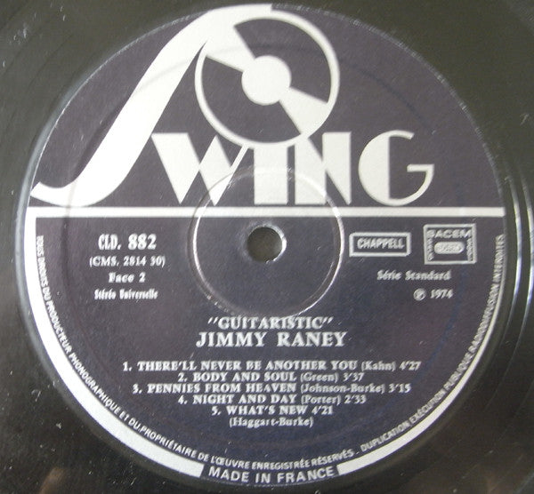 Jimmy Raney : Guitaristic (LP, Album, RE)