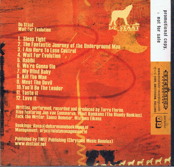 De Staat : Wait For Evolution (CD, Album, Promo, Car)