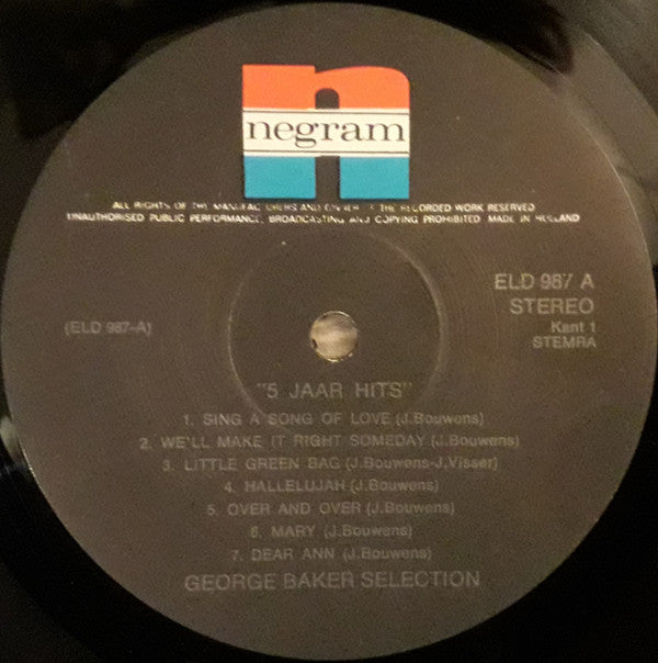 George Baker Selection : 5 Jaar Hits (2xLP, Comp, Gat)