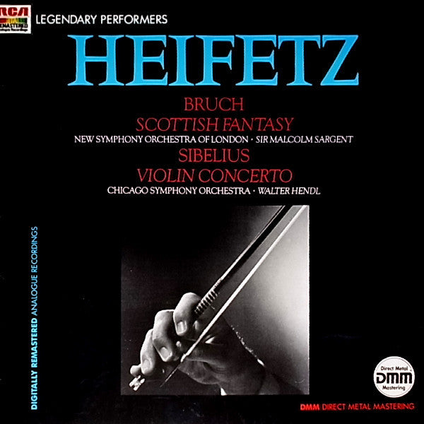 Jascha Heifetz - Max Bruch - Jean Sibelius - Sir Malcolm Sargent - Walter Hendl : Scottish Fantasy Op.46 - Concerto For Violin And Orchestra In D Minor Op.47 (LP, Comp)