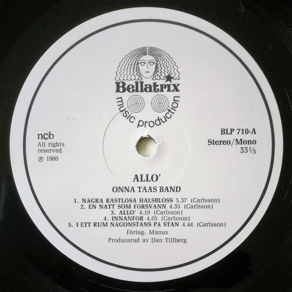 Onna Taas Band : Allo' (LP, Album)