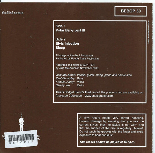 Bridget Storm : The Sleep EP (7", Single)