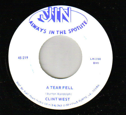 Clint West : A Tear Fell / It's No Use To Try (7")