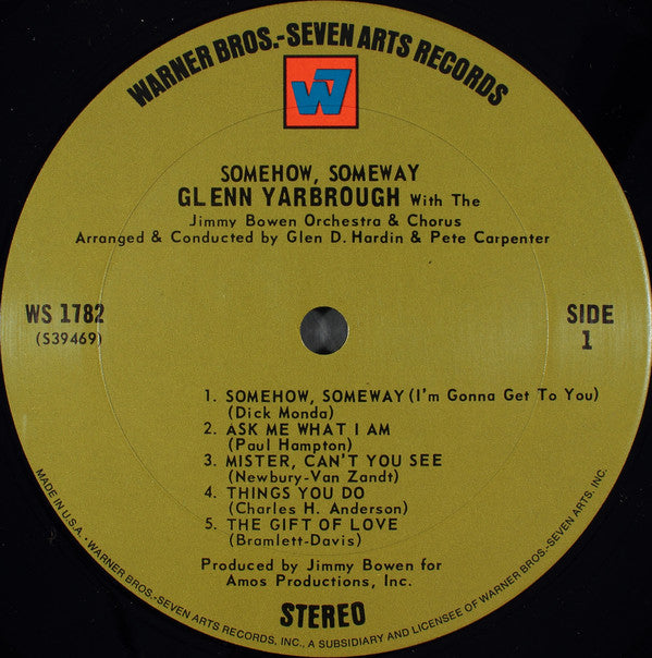 Glenn Yarbrough : Somehow, Someway (LP, Album)